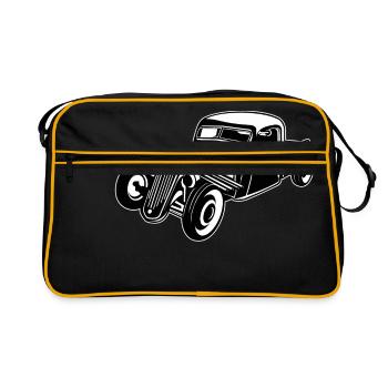 Hot Rod / Rat Rod 08_schwarz blanc - Sac Retro - noir/or - Devant