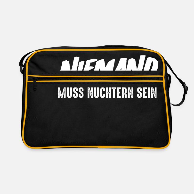 Niemand muss nüchtern sein Retro Tasche