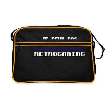 Je peux pas j'ai retrogaming - Sac Retro - noir/or - Devant
