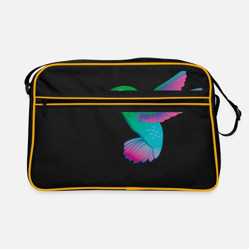 Kolibri bunt Vektorgrafik Retro Tasche