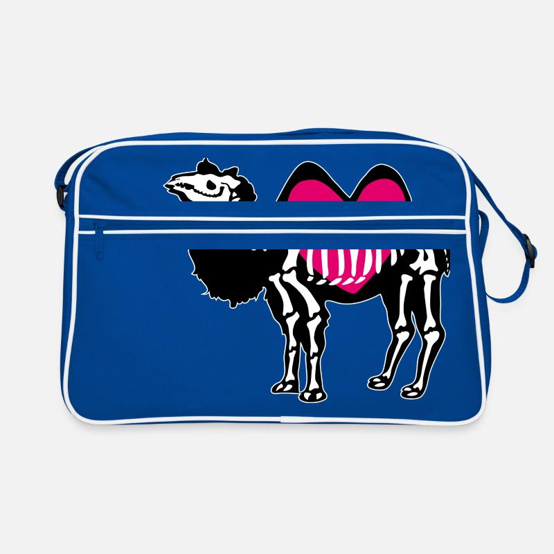 Kamel Skelett mit Herz Retro Tasche