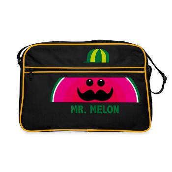 Mr. Melon - Retro Bag - black/gold - Front
