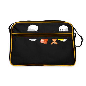 Sushi Shopping - Retro Tasche - Schwarz/Gold - Vorne