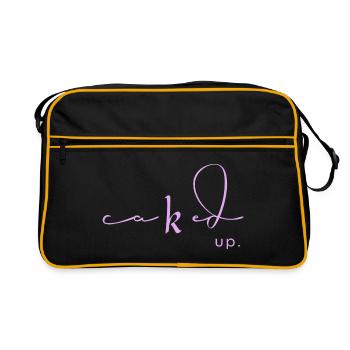 Lavender Caked Up Script - Retro Tasche - Schwarz/Gold - Vorne