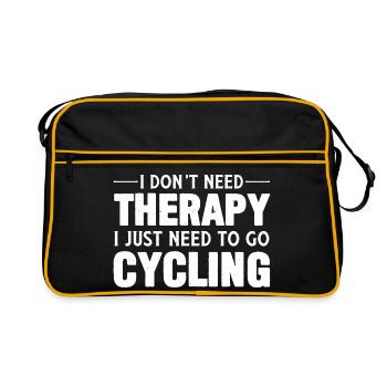 Cycling Lifestyle Statement T-Shirt - Retro Bag - black/gold - Front