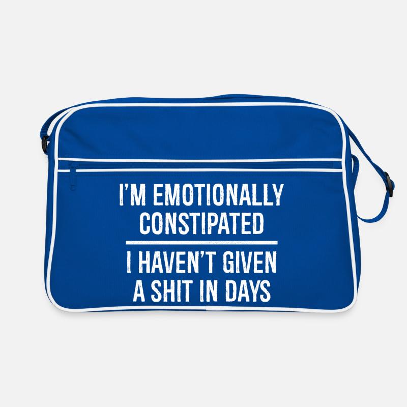 Ich bin emotional verstopft komisches Hemd Retro Tasche