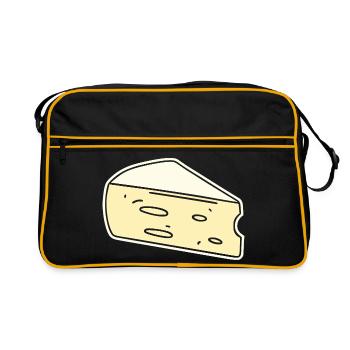 Humour fromage brie - Sac Retro - noir/or - Devant
