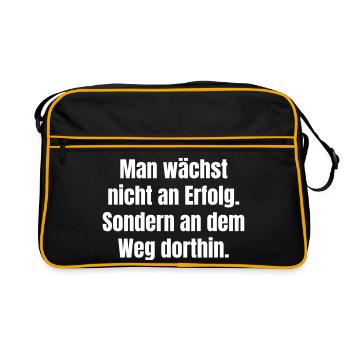 Path to Success – Quote Typo - Retro Bag - black/gold - Front