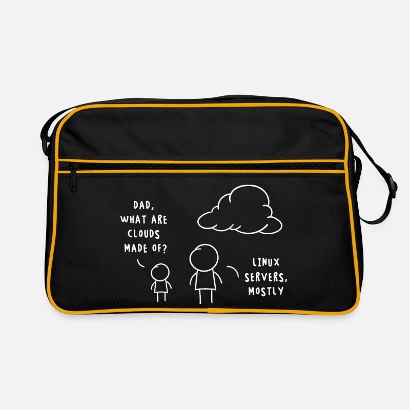 Linux Server Cloud Computing Funny Saying Retro Bag