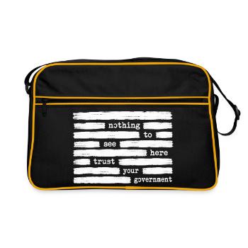 There is nothing to see here. Trust your - Retro Bag - black/gold - Front