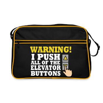 Aufzug - Retro Tasche - Schwarz/Gold - Vorne