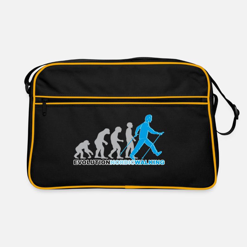 Evolution, nordicwalking, walking, wandern Retro Tasche