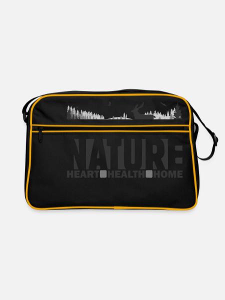 Nature Coeur Santé Accueil - Sac Retro - noir/or - Devant