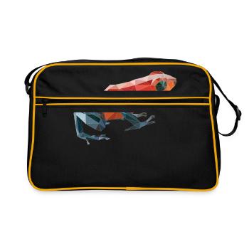 fig5_polygonpfeilgiftfrosch - Retro Tasche - Schwarz/Gold - Vorne