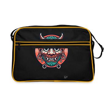 Masque Oni japonais cool - Sac Retro - noir/or - Devant