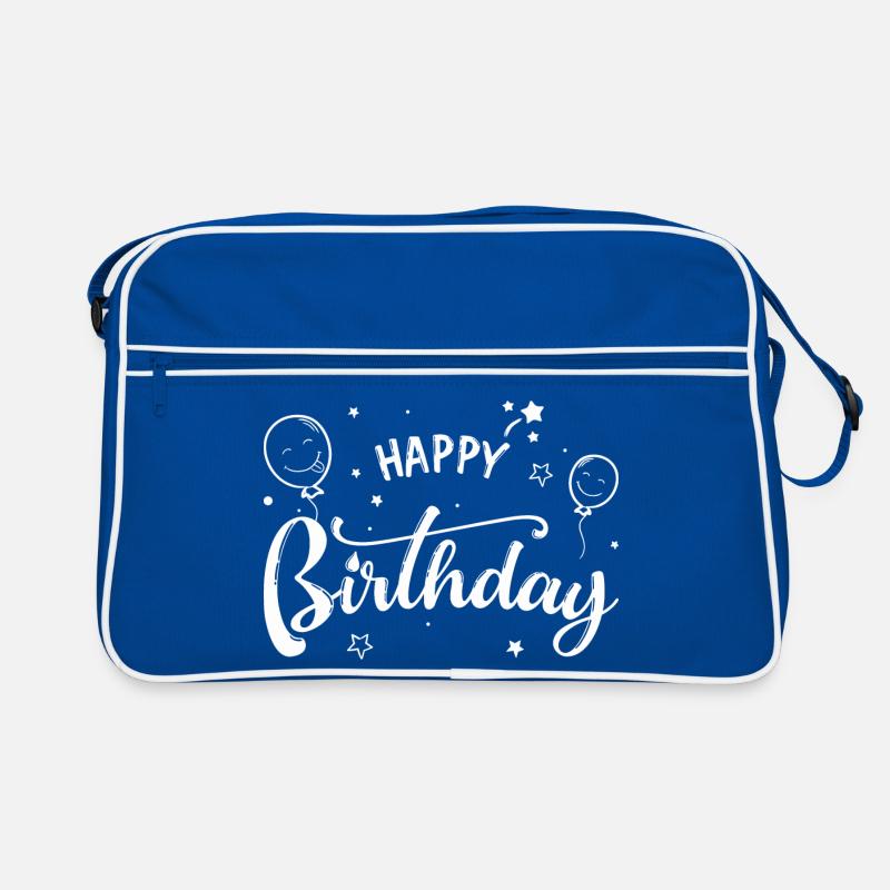 Birthday Balloons Script Retro Bag