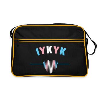 Mois de la fierté LGBT - IYKYK Transgender - Sac Retro - noir/or - Devant