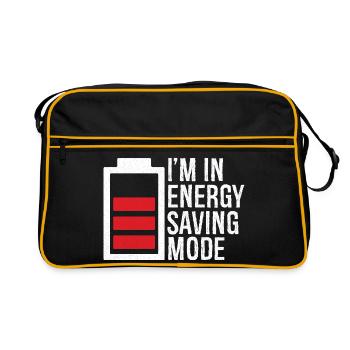I'm in energy saving mode - Retro Bag - black/gold - Front