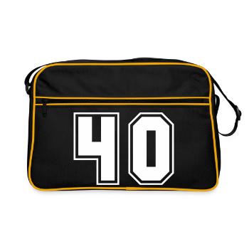 Sportif Numéro Design 40 Anniversaire - Sac Retro - noir/or - Devant