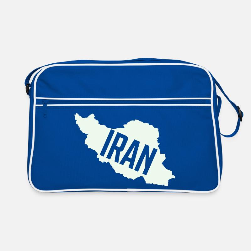 Iran Map Bold Typography Retro Bag