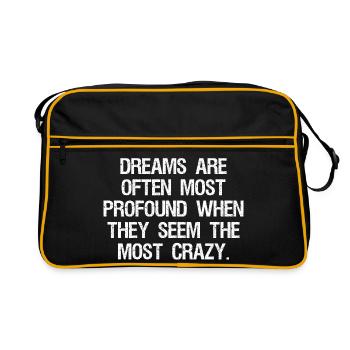 dreams are often most profound when they seem the - Retro Bag - black/gold - Front