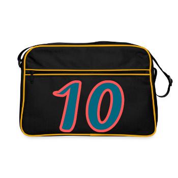 10. 10 YEARS. 10th ANNIVERSARY. 10 YEAR ANNIVERSARY. - Retro Bag - black/gold - Front
