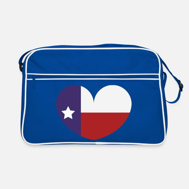 Texas-Herzflagge Retro Tasche