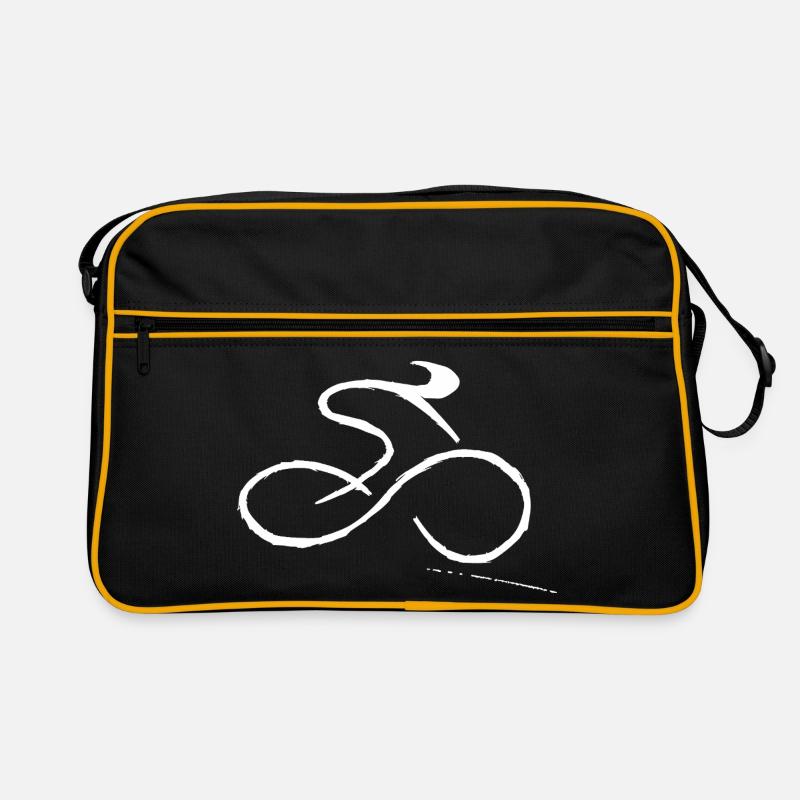 Cycling - Retro Tasche - Schwarz/Gold