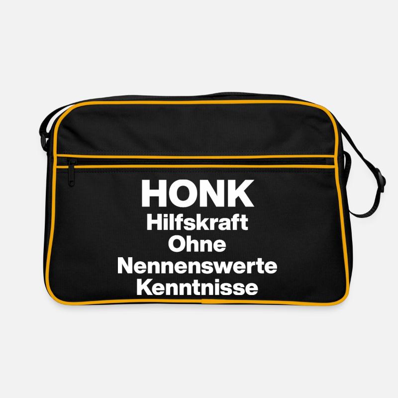 HONK HILFSKRANK OHNE NERWERT KENNISSE. SARKASMUS  Retro Tasche