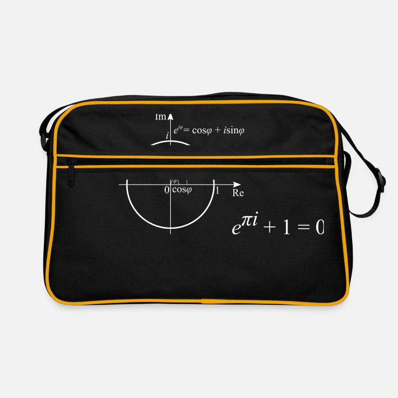 Die schönsten Muster der Mathematik - Retro Tasche - Schwarz/Gold