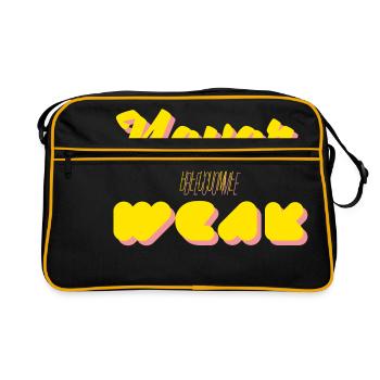 shinee - a-yo, never become weak - Retro Tasche - Schwarz/Gold - Vorne