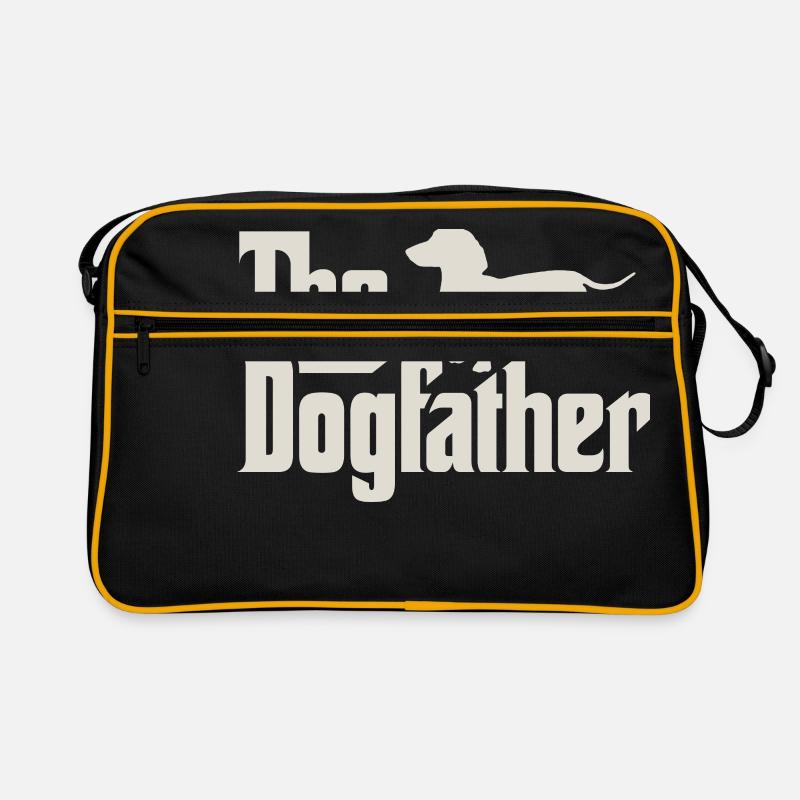 Le Dogfather - Teckel, Teckel, Teckel - Sac Retro - noir/or