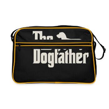 Le Dogfather - teckel, teckel à poil dur, teckel - Sac Retro - noir/or - Devant