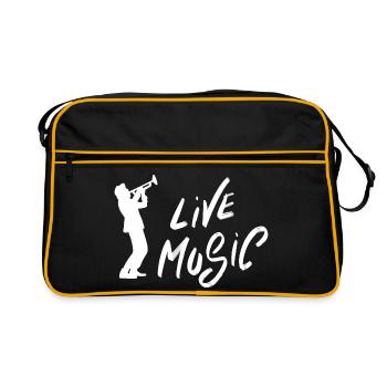Live Music lovers - Sac Retro - noir/or - Devant