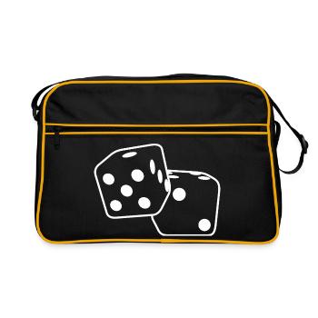 Lancez Les Dés Dés, Dés, Jeu De Dés, Jeu, Br - Sac Retro - noir/or - Devant