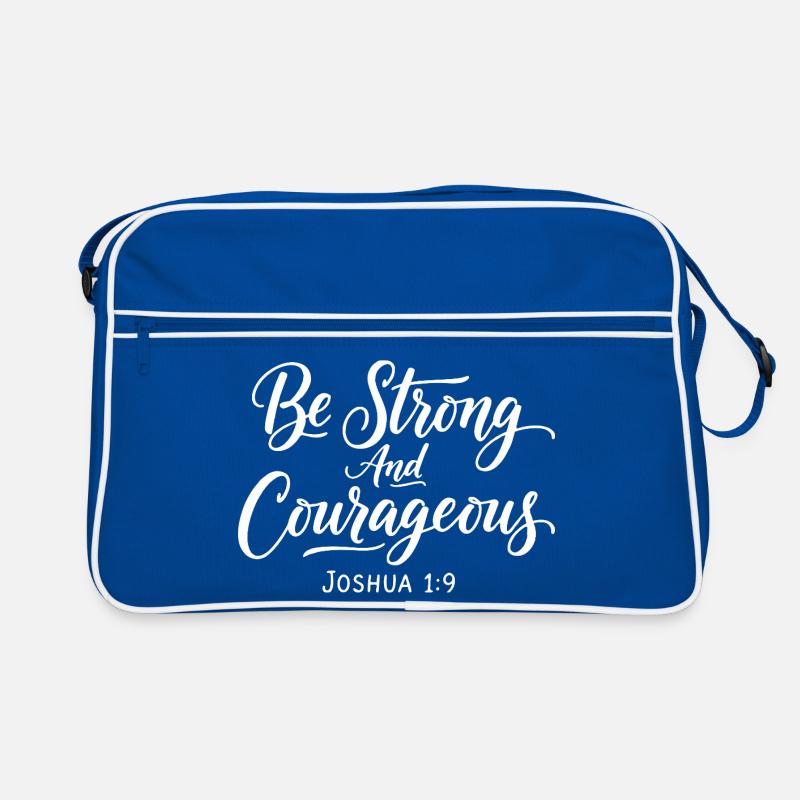 Be Strong and Courageous Joshua 1:9 Jesus Retro Bag