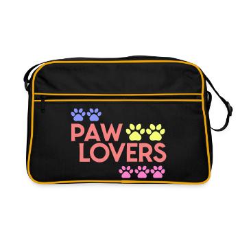 Rainbow Paw Liebhaber - Retro Tasche - Schwarz/Gold - Vorne