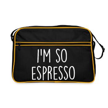 Espresso Coffee Kaffee - Retro Bag - black/gold - Front
