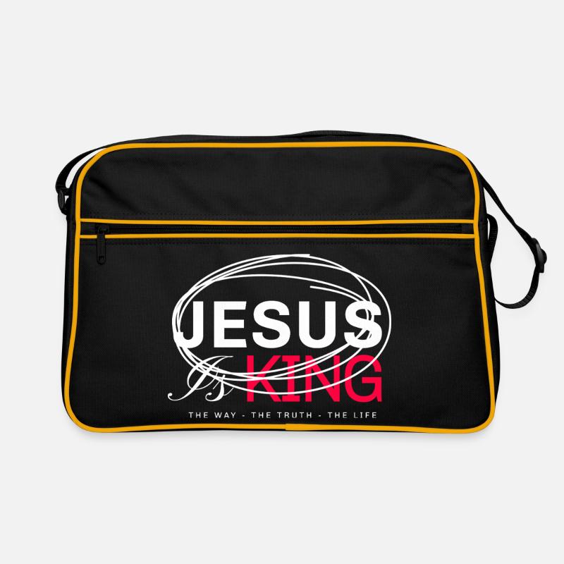 Typographie en gras de Jesus King Sac Retro