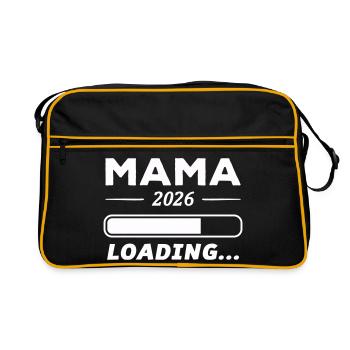 Mama 2026 Loading... - Retro Tasche - Schwarz/Gold - Vorne