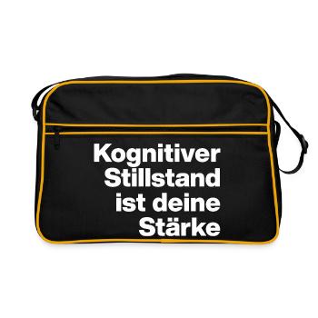 COGNITIVE STANDSTILL IS YOUR STRENGTH. SARKASMU - Retro Bag - black/gold - Front