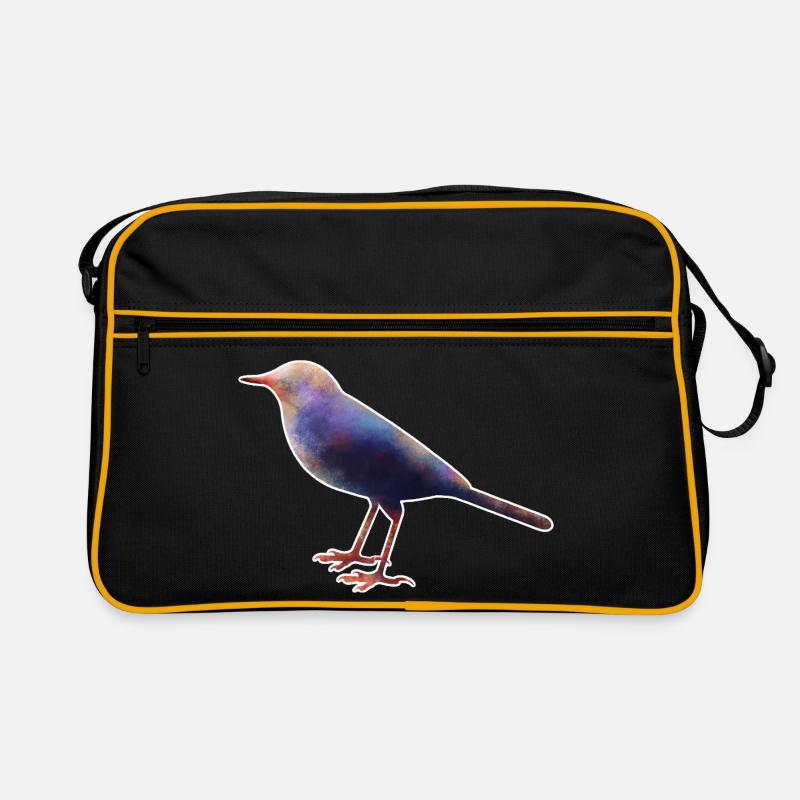 Schafstelze.1 - Retro Tasche - Schwarz/Gold