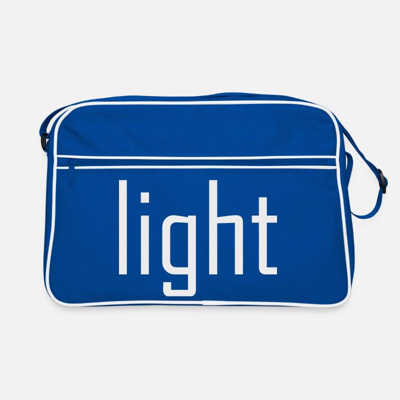 Bright Light Light - typography on black sun Retro Bag