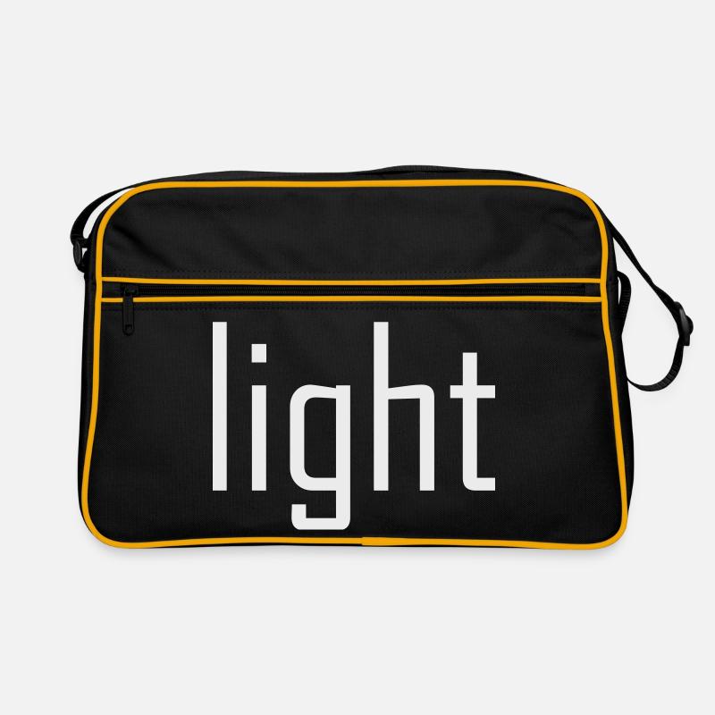 Bright Light Light - typographie sur le soleil noir Sac Retro