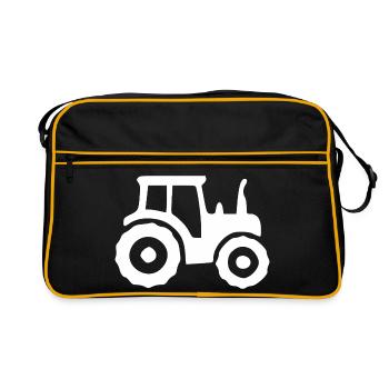 Don de l’agriculture de tracteurs pour les agriculteurs - Sac Retro - noir/or - Devant