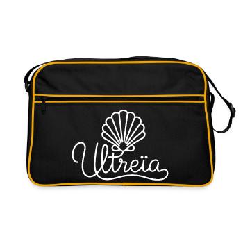 Ultreïa Coquille Saint-Jacques, Chemin Compostelle - Sac Retro - noir/or - Devant