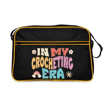 À mon époque du crochet - Sac Retro - noir/or - Devant