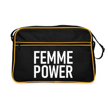 femme Power - Woman - Women - Women's Power - Women - Retro Bag - black/gold - Front