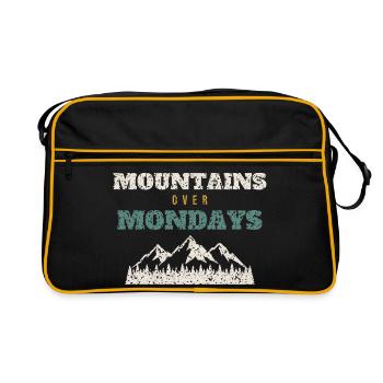Mountains Over Mondays - Retro Bag - black/gold - Front