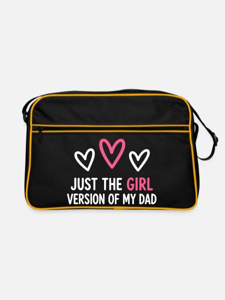 Nur die Mädchenversion meines Vaters - Retro Tasche - Schwarz/Gold